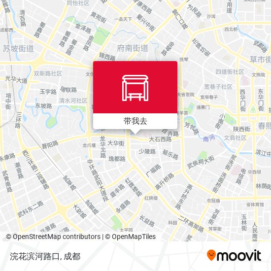 浣花滨河路口地图