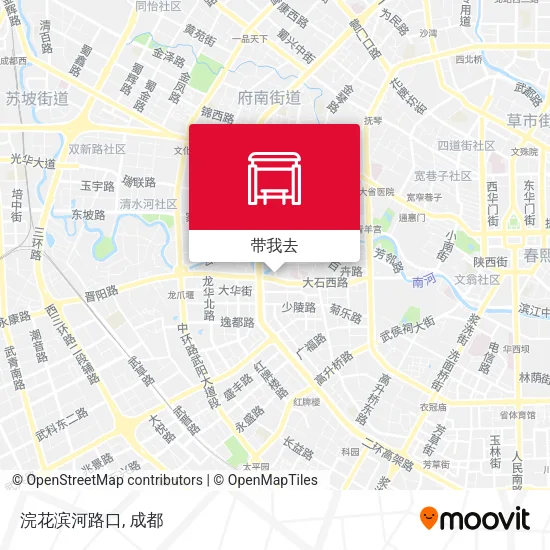 浣花滨河路口地图