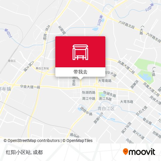 红阳小区站地图