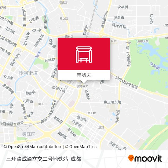 三环路成渝立交二号地铁站地图