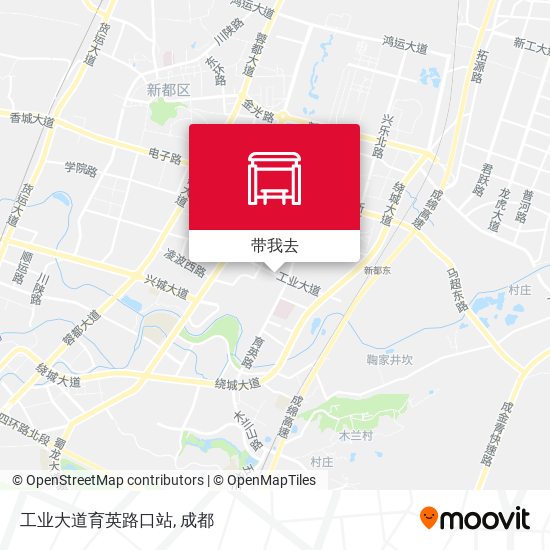 工业大道育英路口站地图