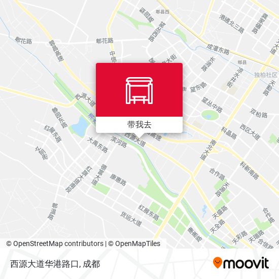 西源大道华港路口地图