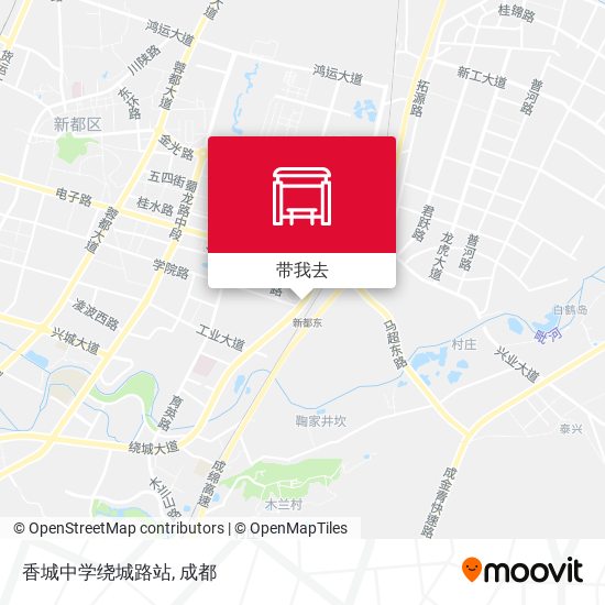 香城中学绕城路站地图