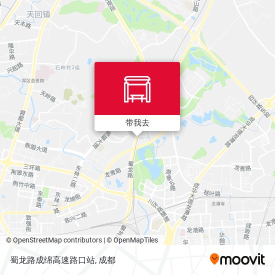 蜀龙路成绵高速路口站地图