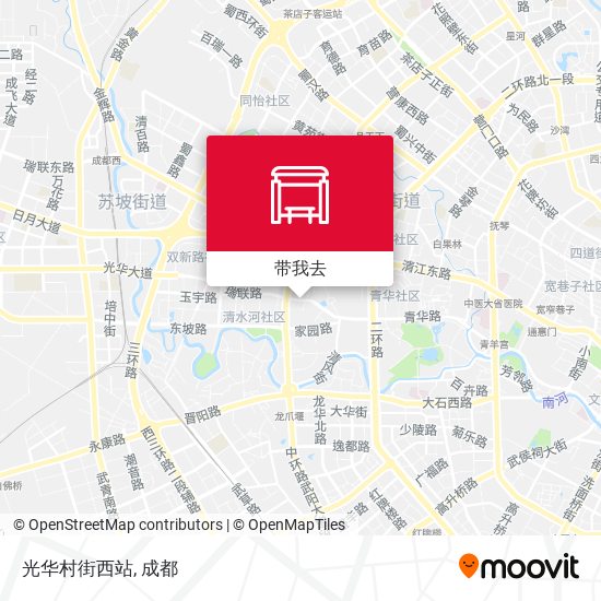 光华村街西站地图