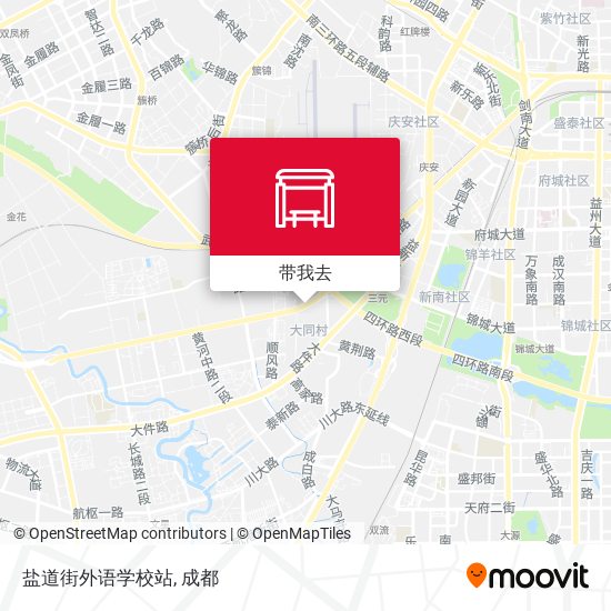 盐道街外语学校站地图