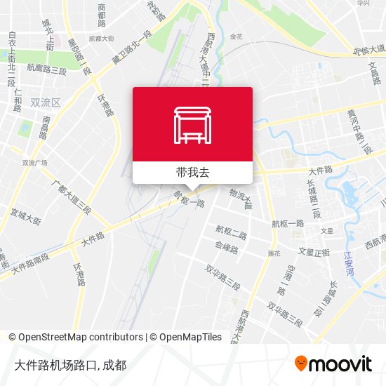 大件路机场路口地图