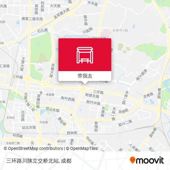 三环路川陕立交桥北站地图