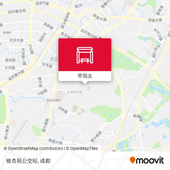 银杏苑公交站地图