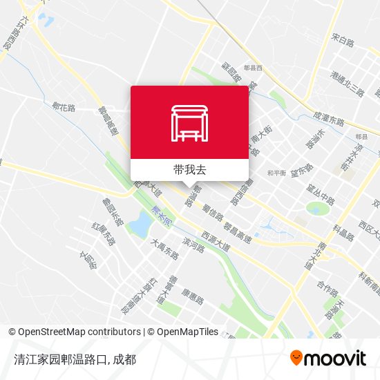 清江家园郫温路口地图