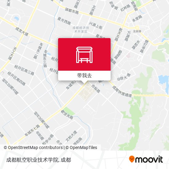 成都航空职业技术学院地图
