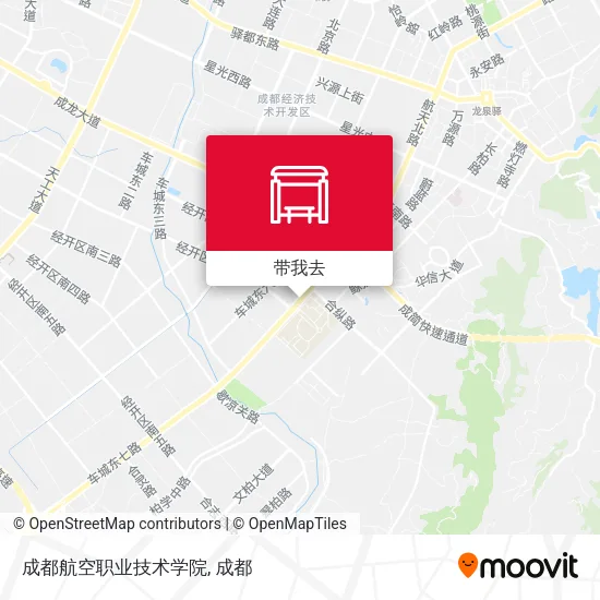 成都航空职业技术学院地图