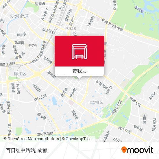 百日红中路站地图