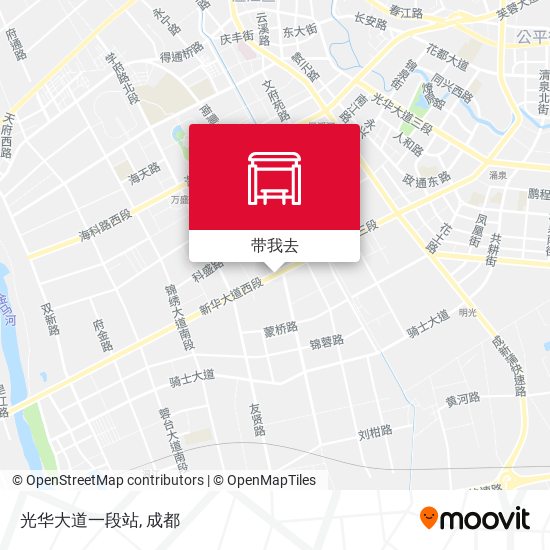 光华大道一段站地图