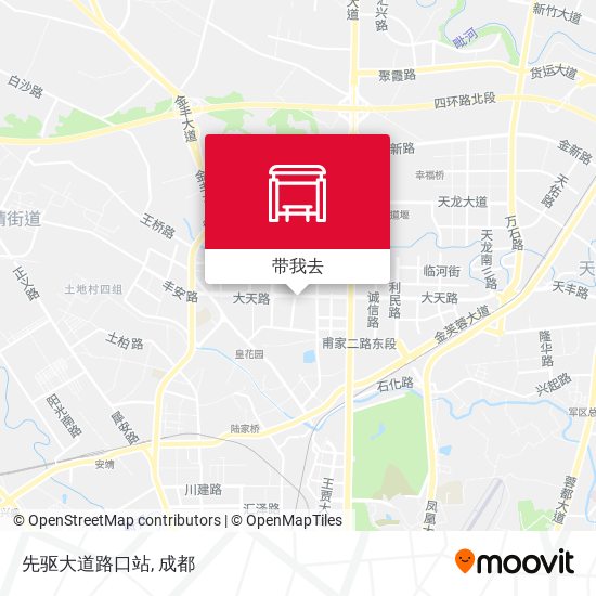 先驱大道路口站地图