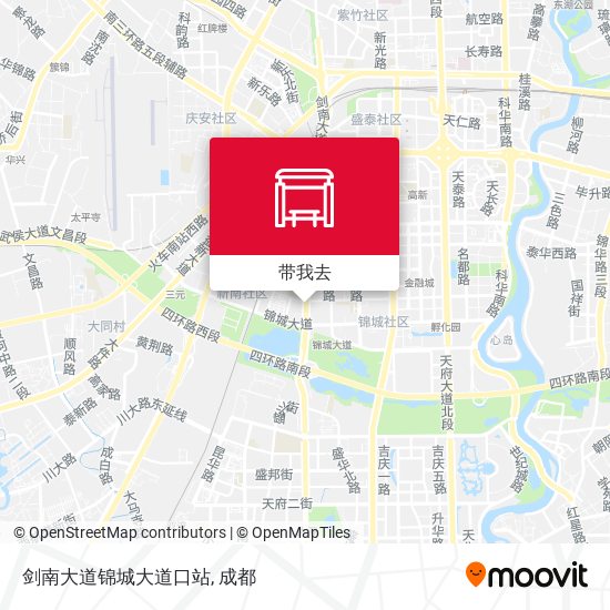 剑南大道锦城大道口站地图
