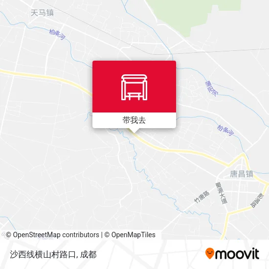 沙西线横山村路口地图