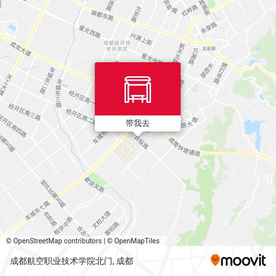 成都航空职业技术学院北门地图