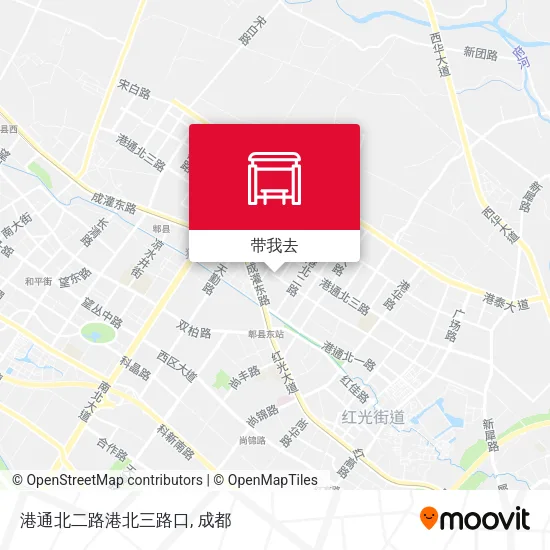 港通北二路港北三路口地图