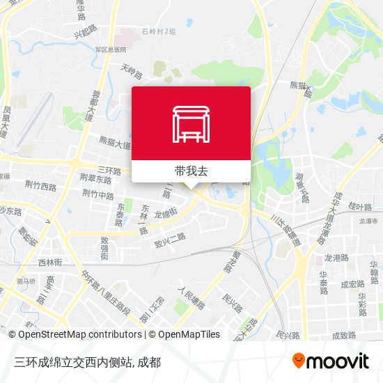 三环成绵立交西内侧站地图