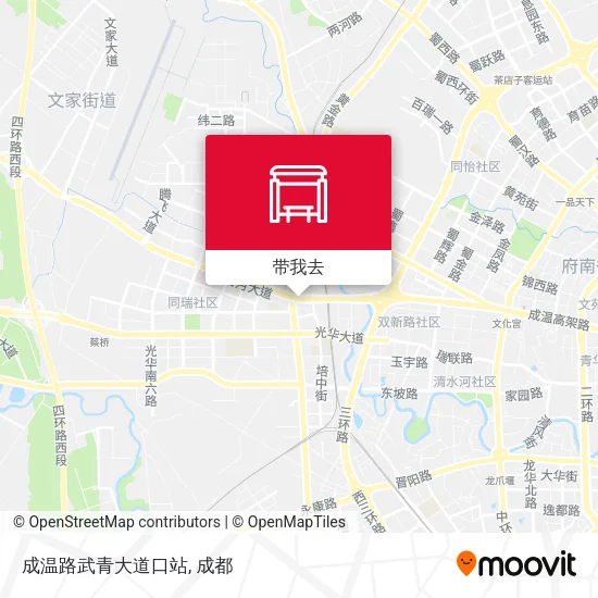 成温路武青大道口站地图