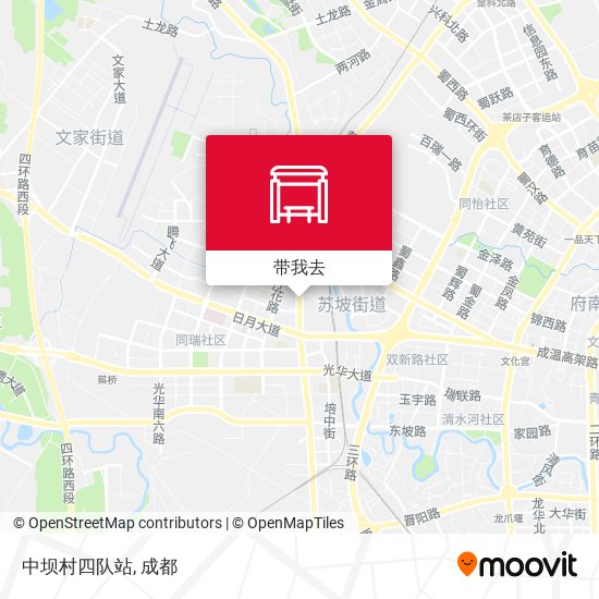 中坝村四队站地图