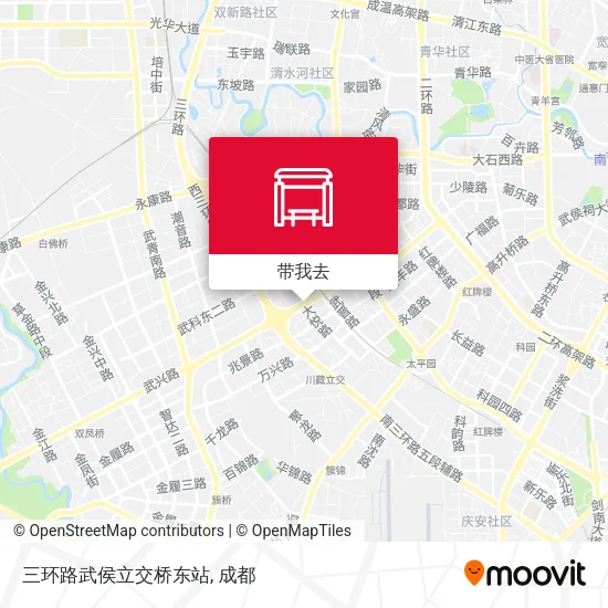 三环路武侯立交桥东站地图