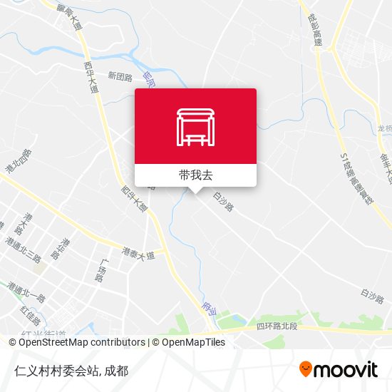 仁义村村委会站地图