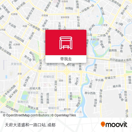 天府大道盛和一路口站地图