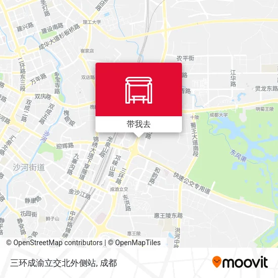 三环成渝立交北外侧站地图