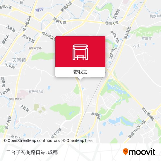 二台子蜀龙路口站地图