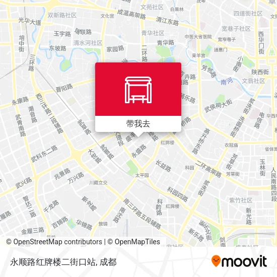永顺路红牌楼二街口站地图
