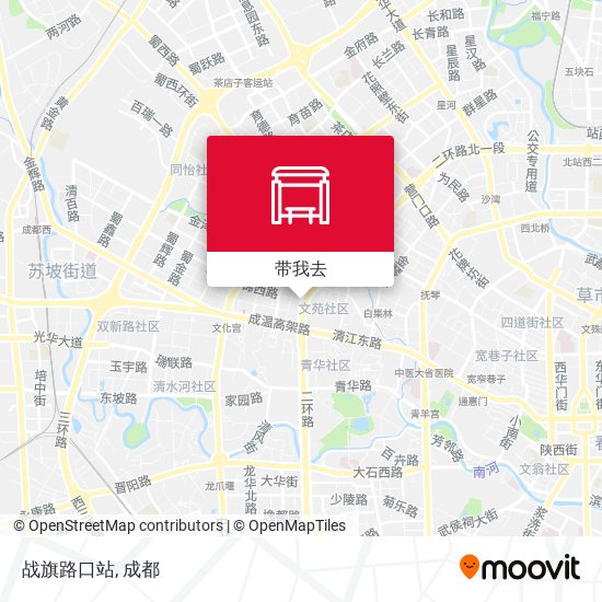 战旗路口站地图