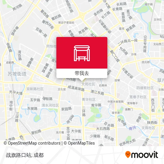 战旗路口站地图