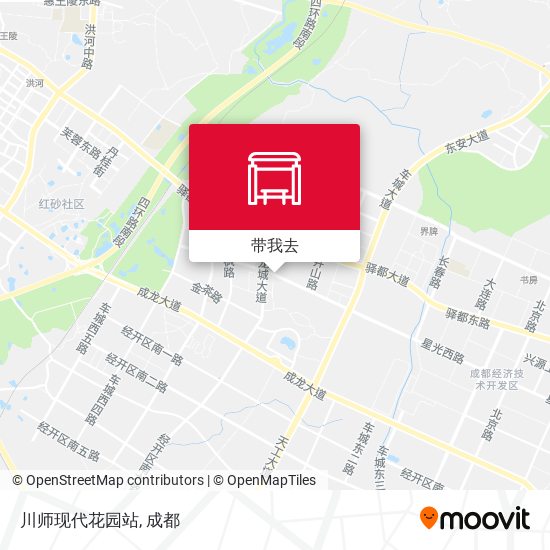 川师现代花园站地图