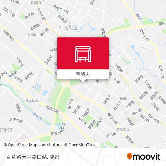 百草路天宇路口站地图