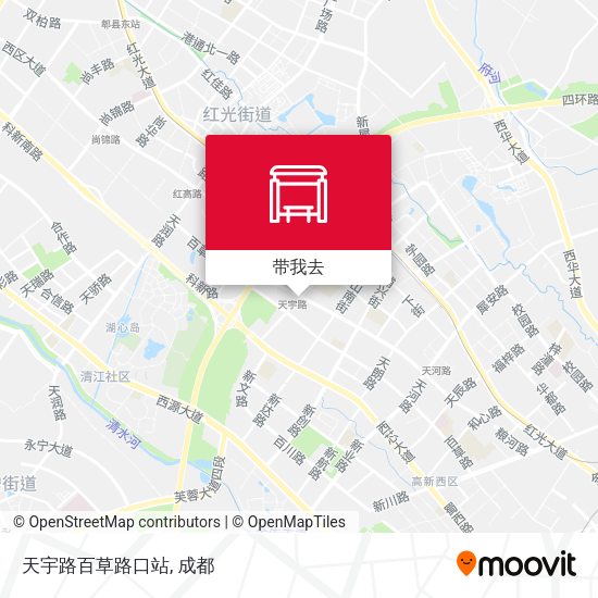 天宇路百草路口站地图