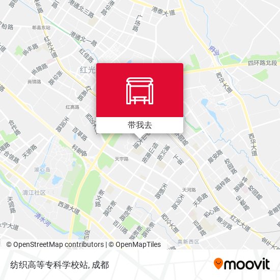纺织高等专科学校站地图