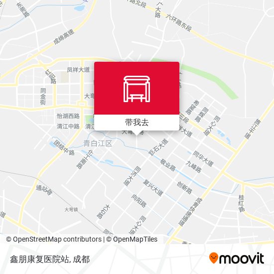 鑫朋康复医院站地图