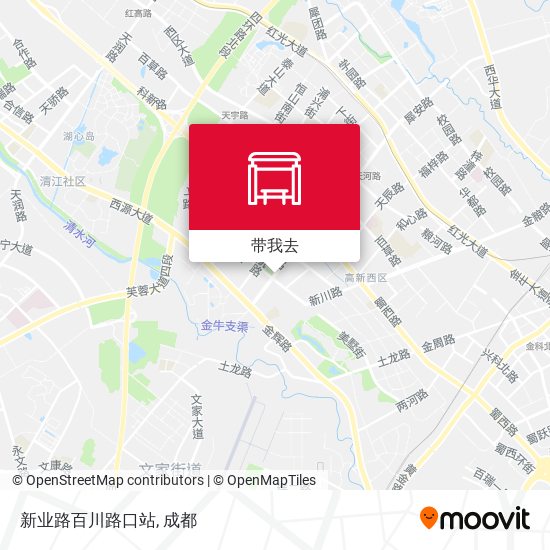 新业路百川路口站地图
