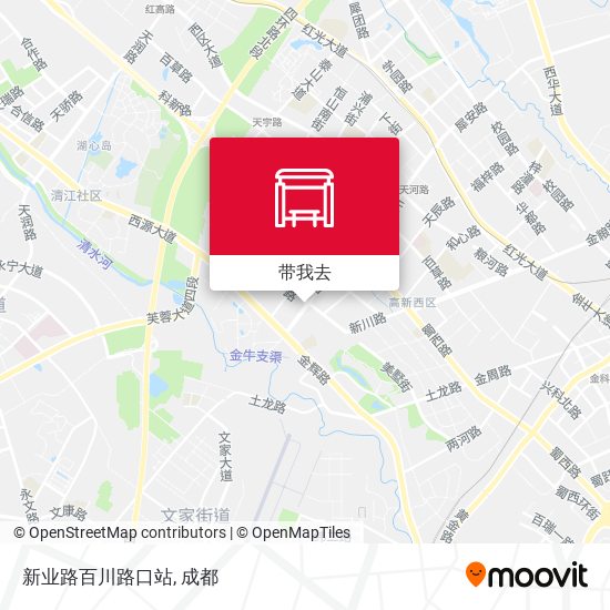 新业路百川路口站地图