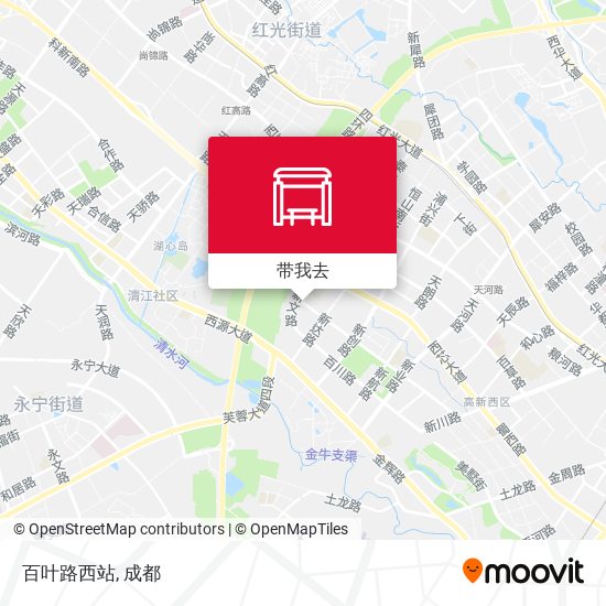 百叶路西站地图