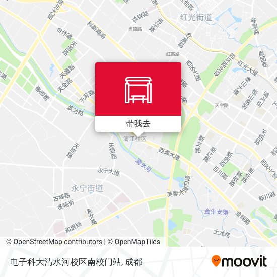 电子科大清水河校区南校门站地图