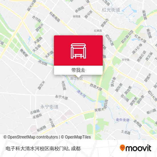 电子科大清水河校区南校门站地图