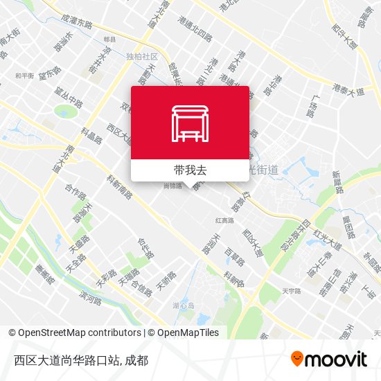 西区大道尚华路口站地图