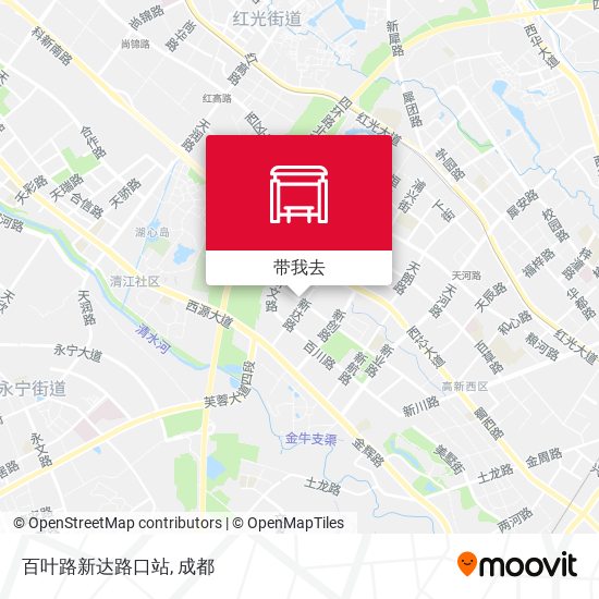 百叶路新达路口站地图