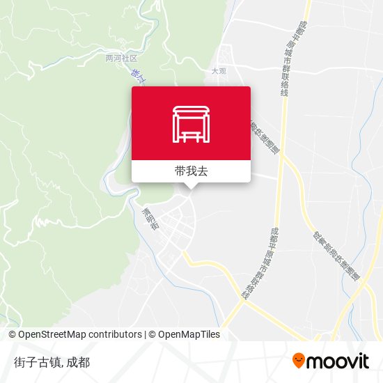 街子古镇地图