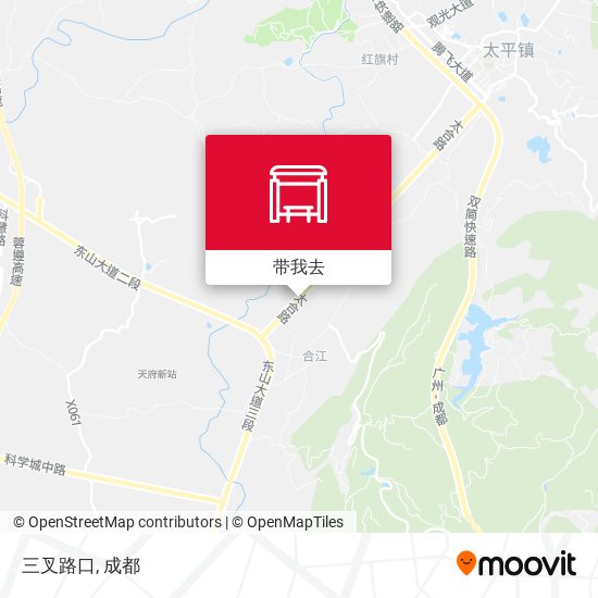 三叉路口地图