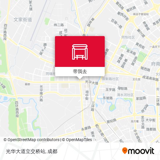 光华大道立交桥站地图