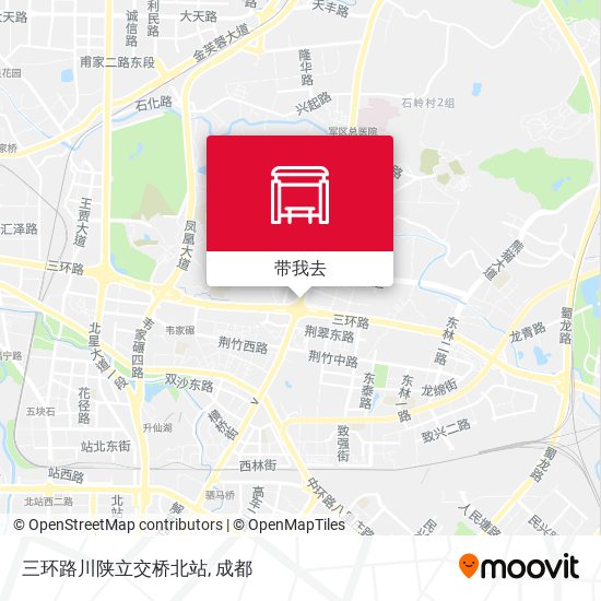三环路川陕立交桥北站地图